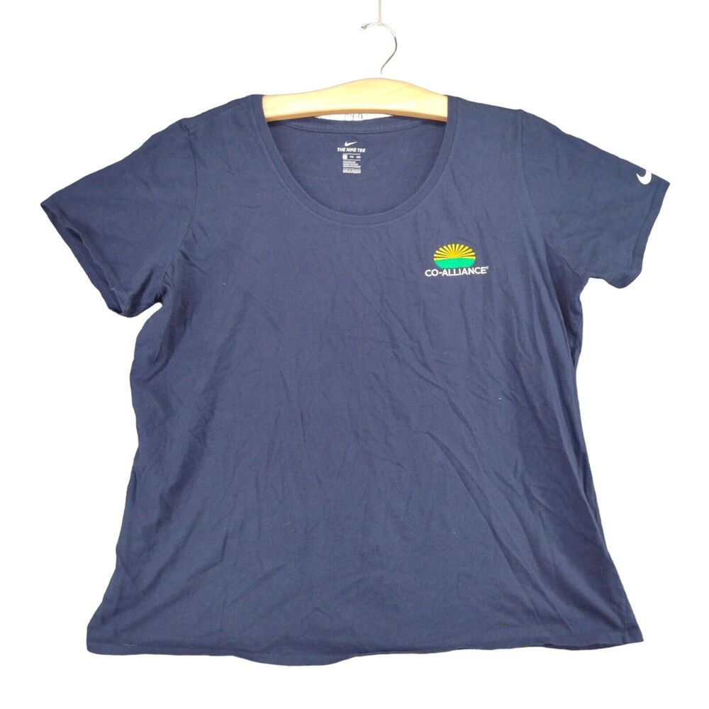 The Nike Tee Round Neck Short Sleeve Pullover Co-Alliance T-Shirt Blue Size 2XL